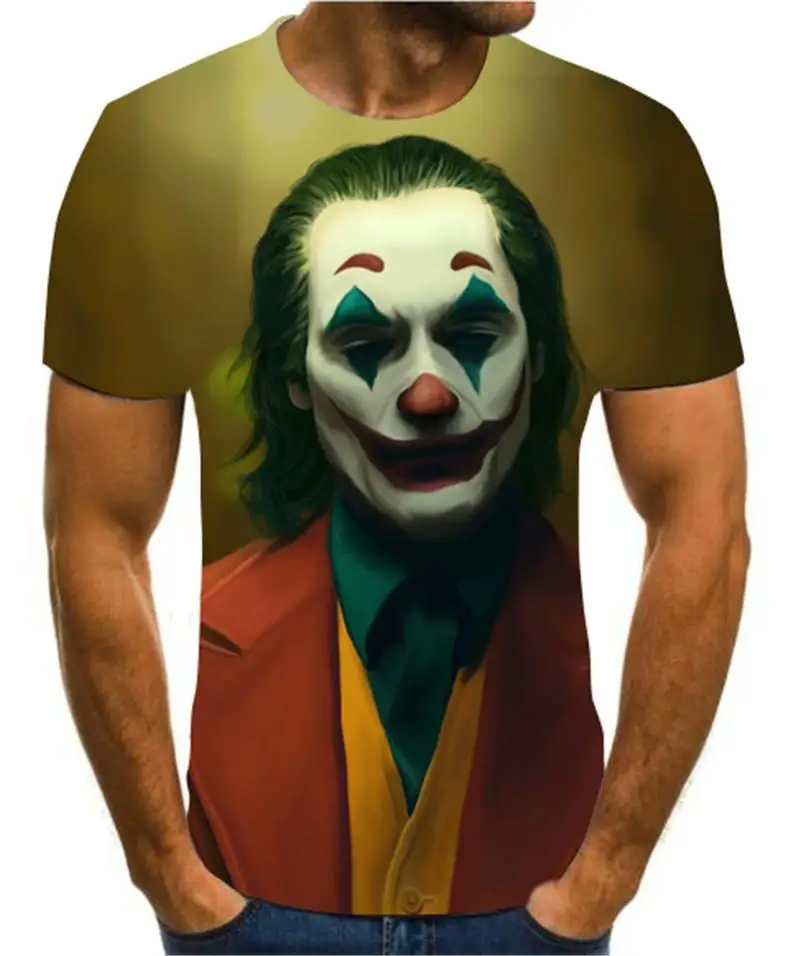 

2020 Hot -Sale Clown 3d Printed T Shirt Men Joker Face Male Tshirt 3d Clown Short Sleeve Funny T Shirts Tops &Tees Xxs -6xl