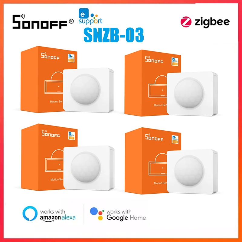 

1/10 Pcs SONOFF SNZB-03 Smart Home ZigBee Motion Sensor 110 Â° Wide View Low-Battery Notification With eWelink Alexa Google Home