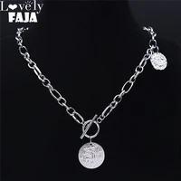 12 constellations stainless steel sagittarius statement necklace charm necklaces women jewelry acero inoxidable joyeria npy3s03