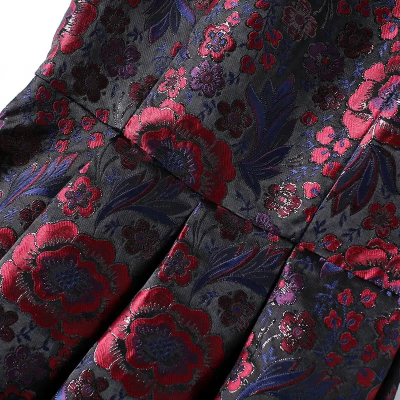 

New Elegant Vintage Women Jacquard Slim Tunic Sleeveless Tank Dress Lady Evening Party Dresses Clothing Summer Sundress