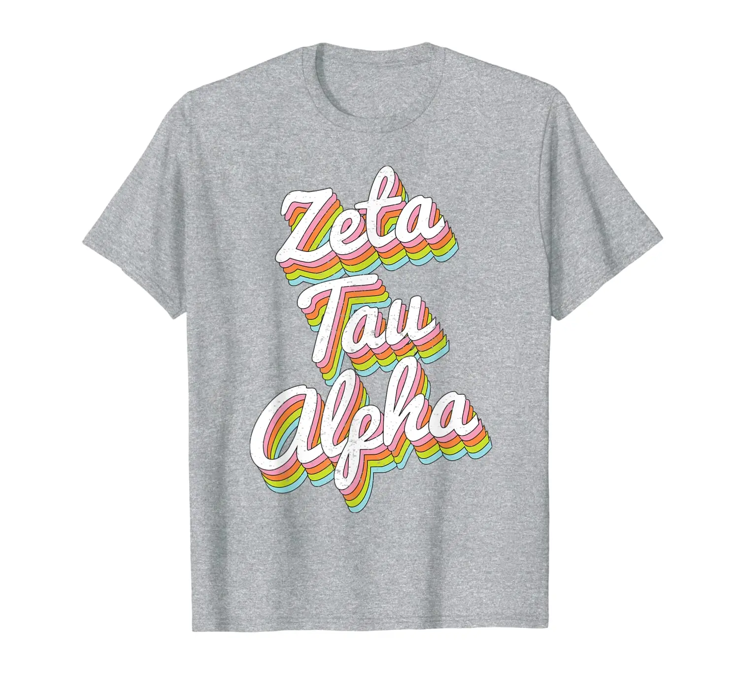 Винтажная Радужная футболка Zeta Тау Альфа залог Раш сороity | Мужская одежда