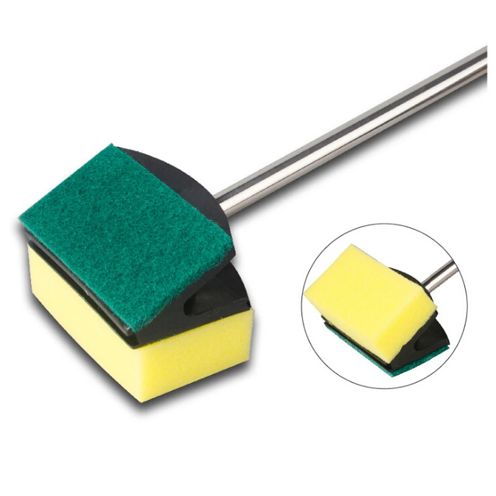 Glass Fish Tank Algae Yellow Green Double Side Sponge Aquarium Cleaning Brush Tool Accessories Fisk Tools |