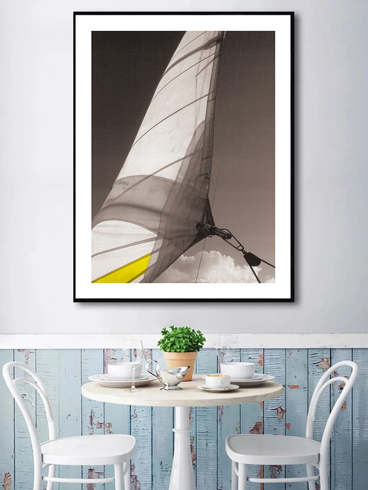 

Modern Sailboat Sky Pasted Paintings Wall Art Print Posters Pictures Decorative Life Living Room Home Decoration Customizable