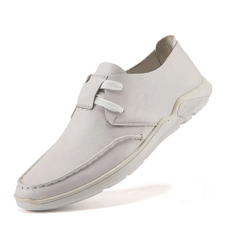 Модная мужская повседневная обувь Мокасины Черные лоферы Осенняя рабочая из