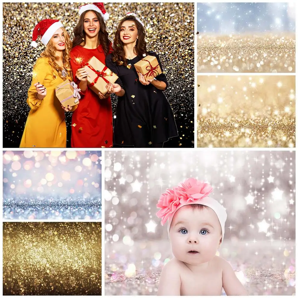 

Фон для фотосъемки Allenjoy с блестками, Новый год рождественский костюм для новорожденных, свадьба, боке, песок