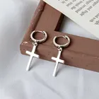 Женские серьги-гвоздики QMCOCO из серебра 925 пробы с креативным дизайном в форме Креста, Изящные Ювелирные украшения, подарки для вечеринок