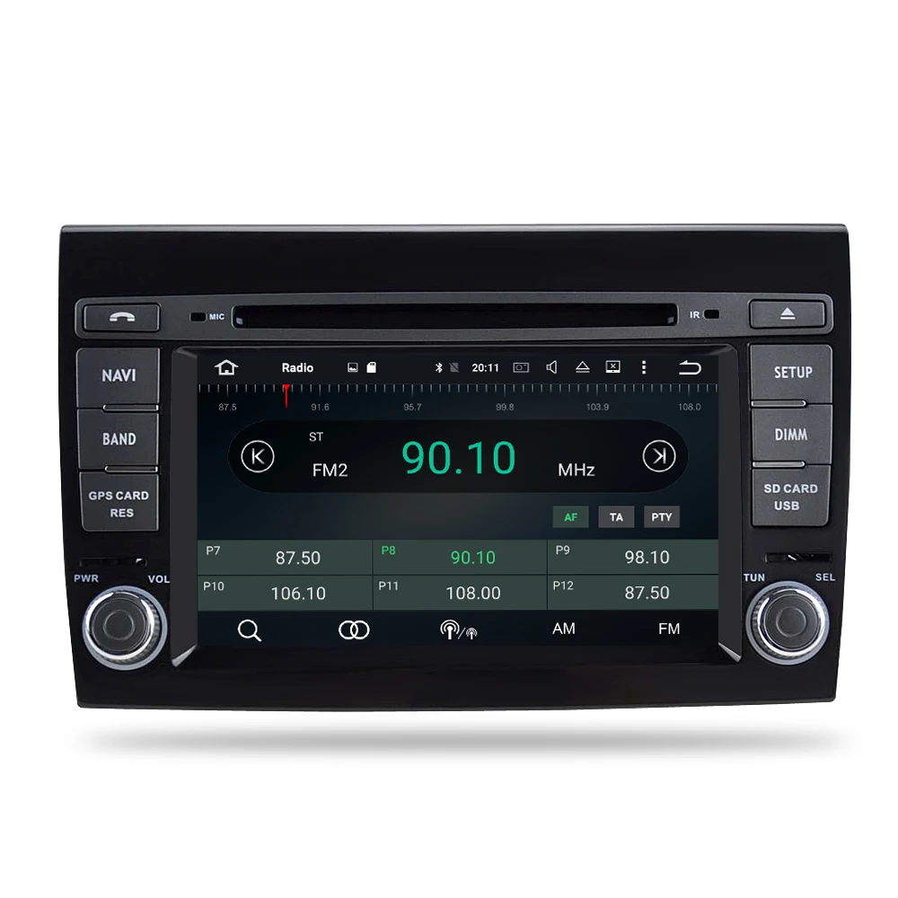 Android 10 0 автомобильный стерео DVD плеер GPS ГЛОНАСС мультимедиа для Fiat/Bravo 2007-2012 аудио