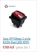 10 шт. 20 шт. KCD4 31*25 мм DPST 4PIN 16A/250 в красный/зеленый Кнопка ВКЛ/ВЫКЛ положение оснастки лодка кулисный переключатель медные ножки