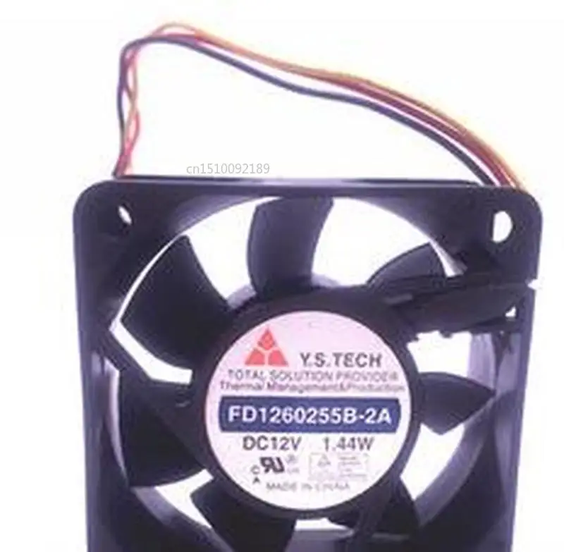 Для Y. S. TECH FD1260255B 2A DC12V 1,44 W 3pin 3 провода 6025 60X60X25 мм вентилятор охлаждения