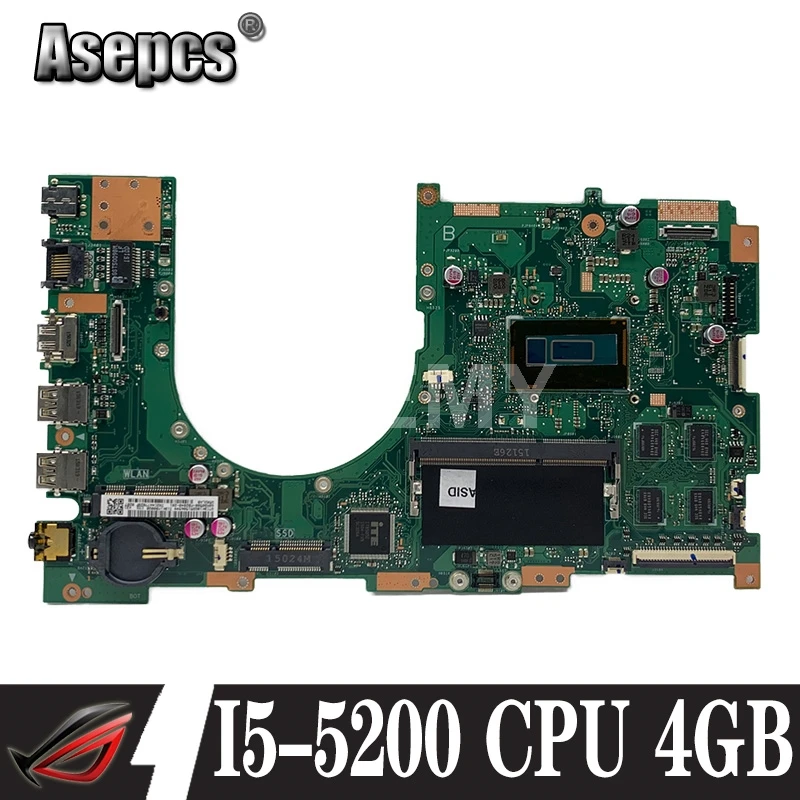 Q502LA I5 5200 процессор 4 Гб материнская плата REV2.0 для For Asus Q502 Q502L Q502LAB ноутбука 60NB01F0 MB6010