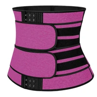 pink corset neoprene bustier under bust korse steel boned waist trainer cincher belt double belts strong gorset sports korsett