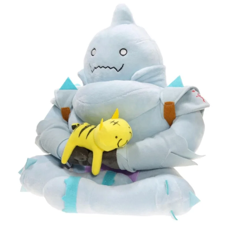 Аниме мультфильм робот Альфонс Элрик Плюшевые игрушки Мягкая кукла подарок 30 см