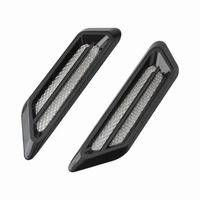 2pcsset high quality for fender hole cover car side air flow vent intake grille duct decoration abs plastic sticker