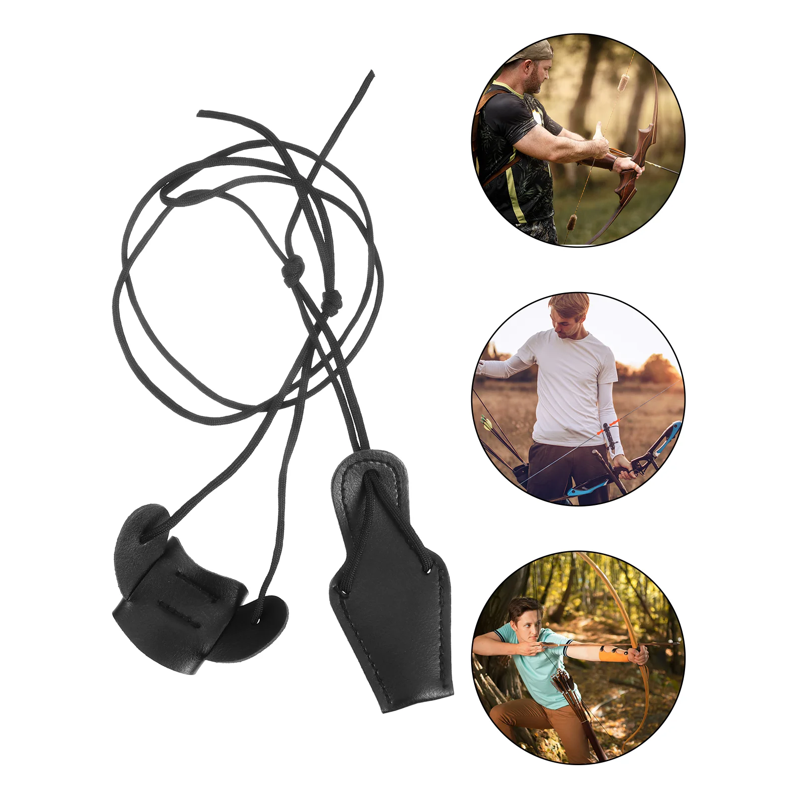 

Recurve Bow Stringer Rope Longbow String Bow Stringer Leather Cocking Rope