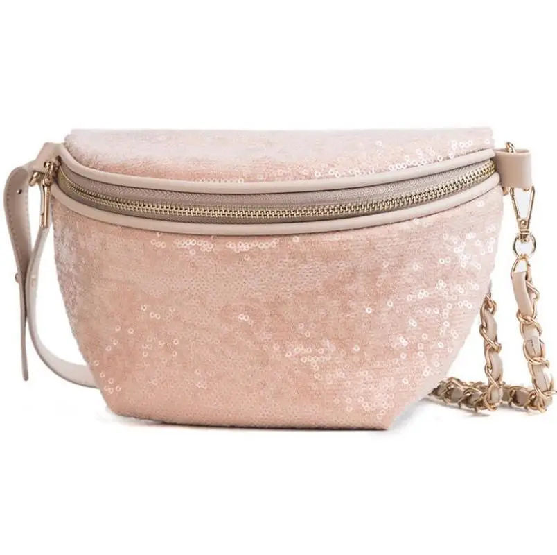 Женская поясная сумка для путешествий модная сумка-слинг с пайетками женщин