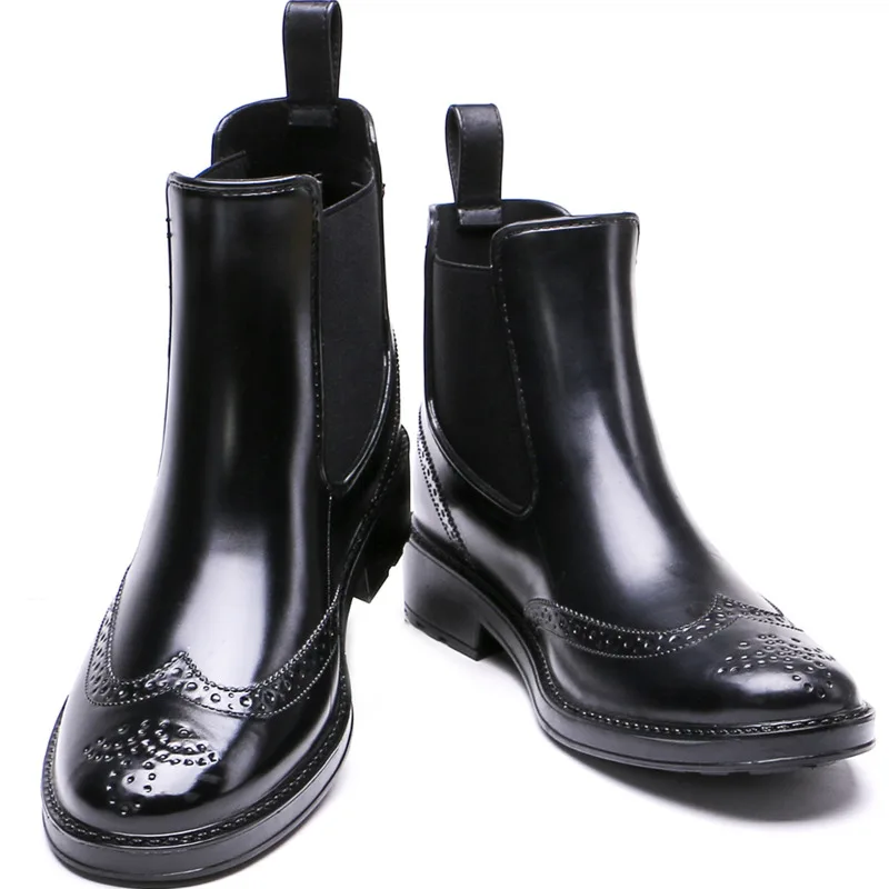 

Новинка 2021, женские ботильоны челси, модные мягкие ботинки на толстом каблуке и платформе, женские водонепроницаемые резиновые сапоги, женс...