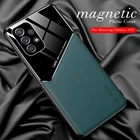 Чехол для Samsung a52 кожаная текстура автомобильный Магнитный чехол для телефона Samsung Galaxy a52 a 52 a52 a526B противоударный задний Чехол Coque