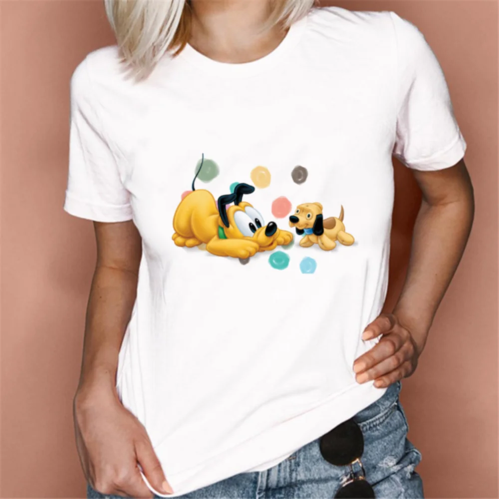 

Disney Anime Women T-shirts New Bruto Print Casual Summer Short Sleeve Tee Harajuku Female T Shirt Fashion O-neck Tops Dropship