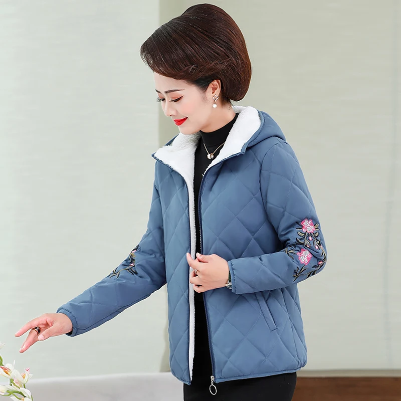 Одежда для мамы на осень и зиму хлопковая одежда среднего возраста короткая