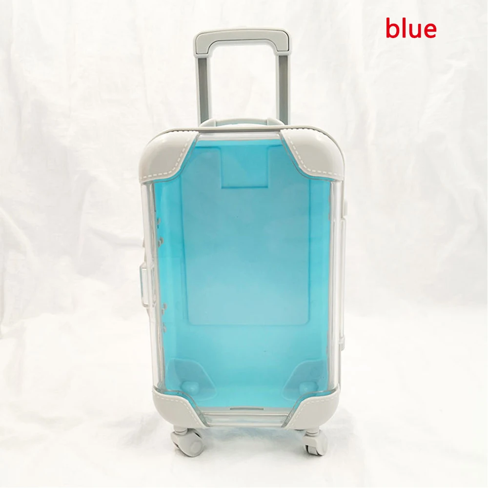 Многоцветная пластиковая коробка для хранения накладных ресниц в форме чемодана