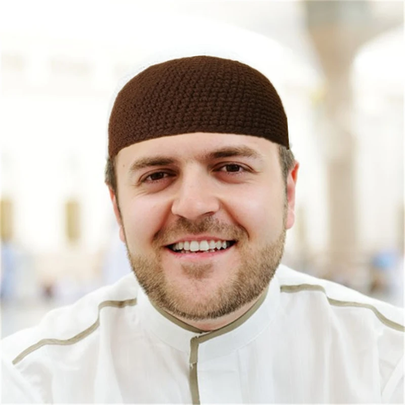 Gorro Beanie Turkish Muslim Islamic Kufi Taqiya Takke Peci Skull Cap Prayer Hat With Solid Colours Saudi Arabia knitted hat