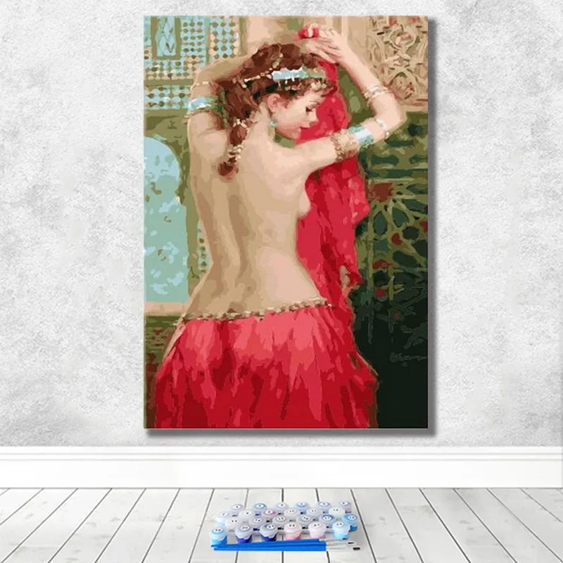 Diy Цифровая живопись в скандинавском стиле Реалистичная обнаженная женская