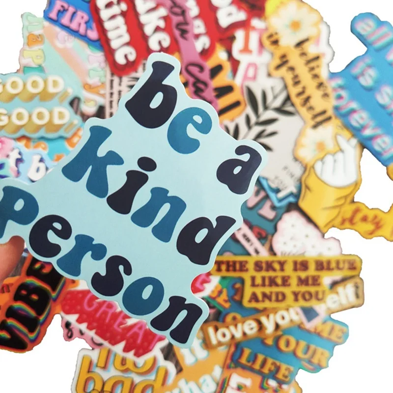 

40pcs Colorful Motivational Letter Stickers for Water Bottle Laptop Suitcase Notebook Scrapbooking Decal Sticker