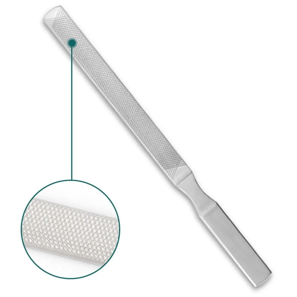 Двухсторонний Серебряный паз корректор пальцев ног толкатель для кутикулы