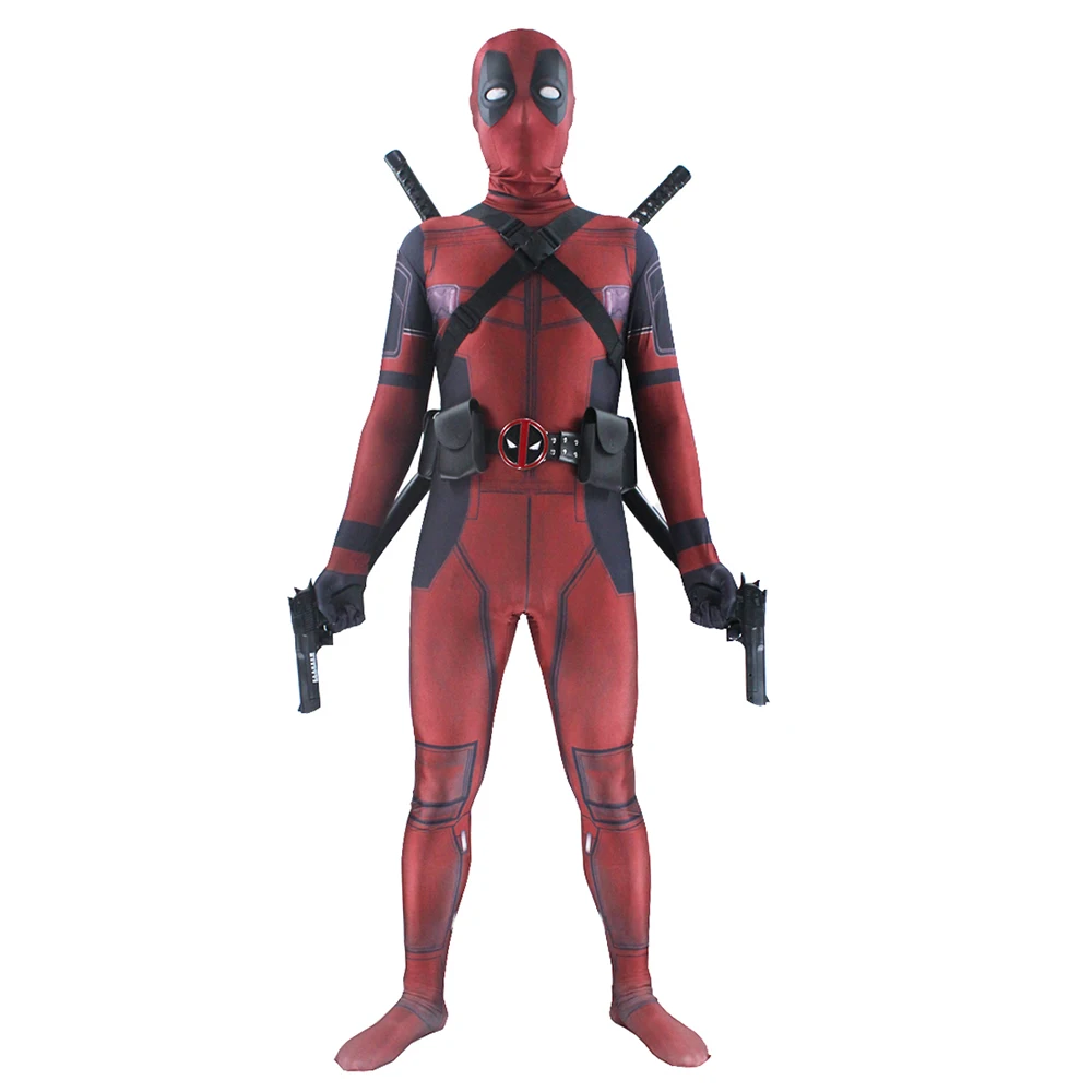 Бесплатная доставка Детский костюм Дэдпула с маской супергероя для косплея