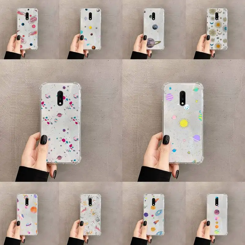 

Starry Universe Phone Case Transparent For OnePlus MEIZU MEITU M 7 8 9 16 17 T PRO XS moible bag
