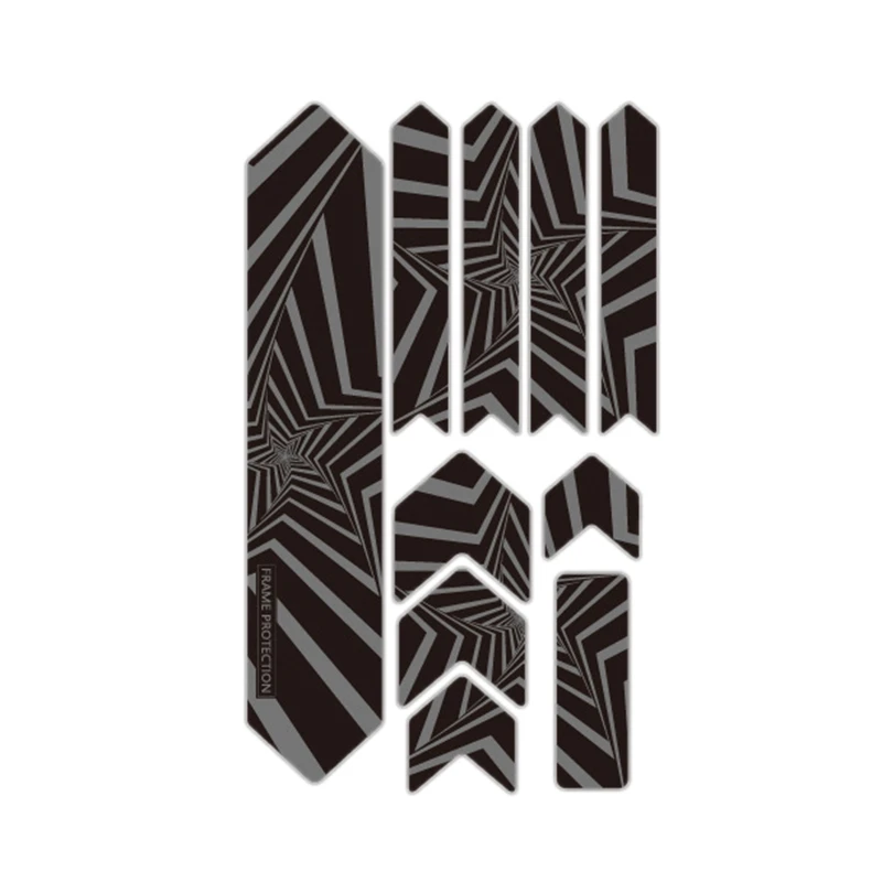 

3D Bike Frame Protection Stickers Reflective Bicycle Paster Guard Cover Stickers Wear-Resistant Anti-Skid Protector for MTB Road