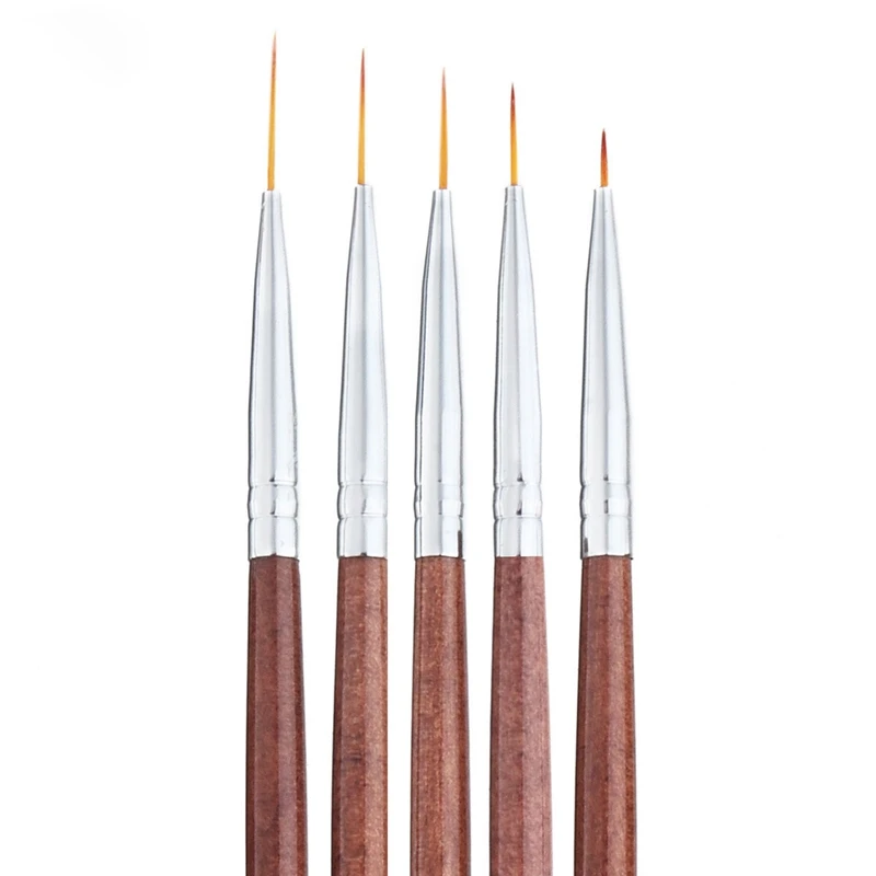 Ультратонкие деревянные ручки для рисования 5 шт./компл./набор ногтей карандаш с