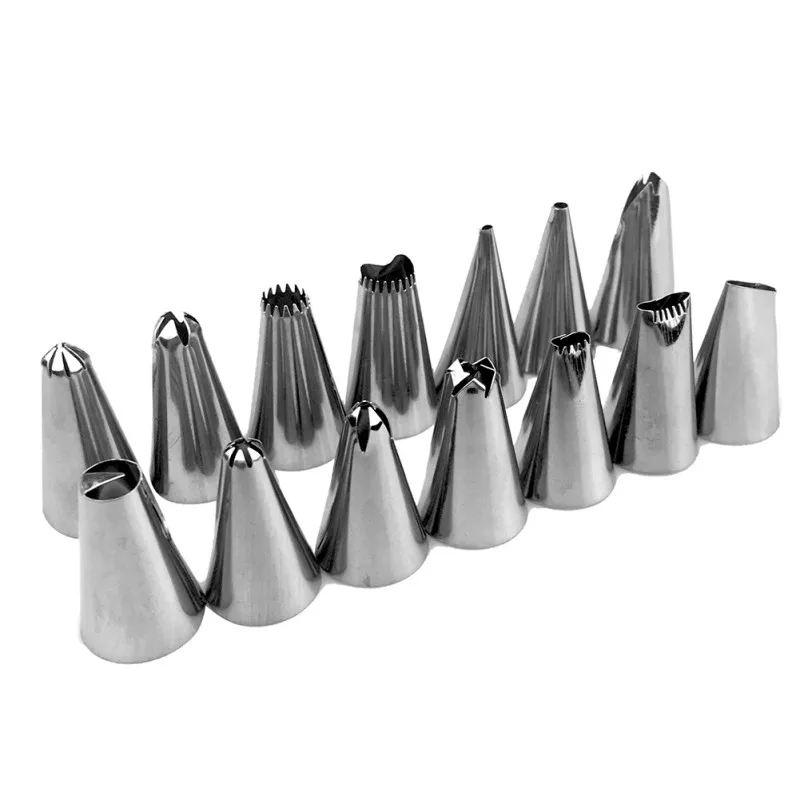 16 шт./компл. силиконовый кондитерский мешок для глазировки крема насадки из