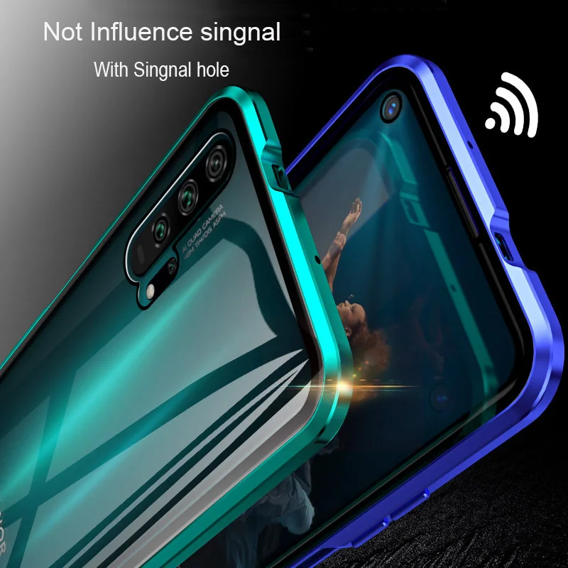 Double Tempered Glass Magnetic Phone Case for Xiaomi 6X 8 9 SE 9T A2 A3 Redmi Note 7 10 8A K20 CC9 Pro |
