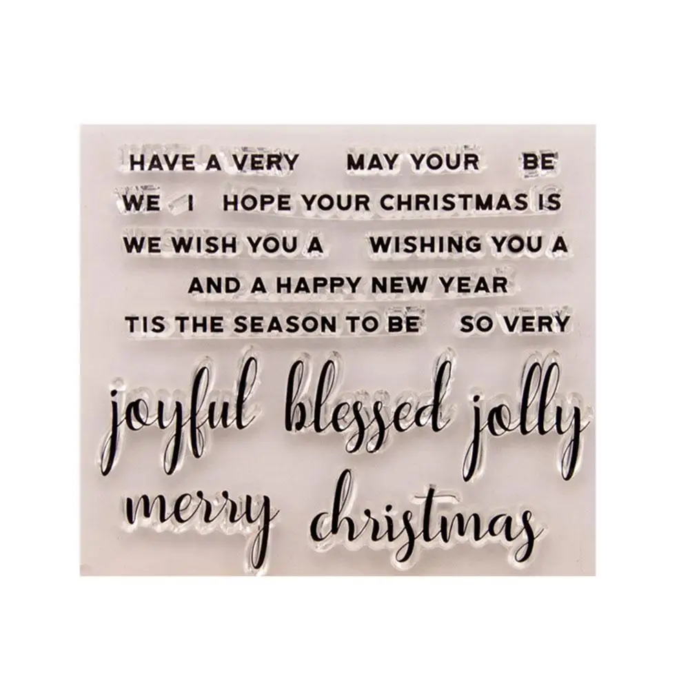 

1pc Silicone Transparent Seal Blessing Words For DIY Paper Card Craft Scrapbooking Supplies Making N5L2