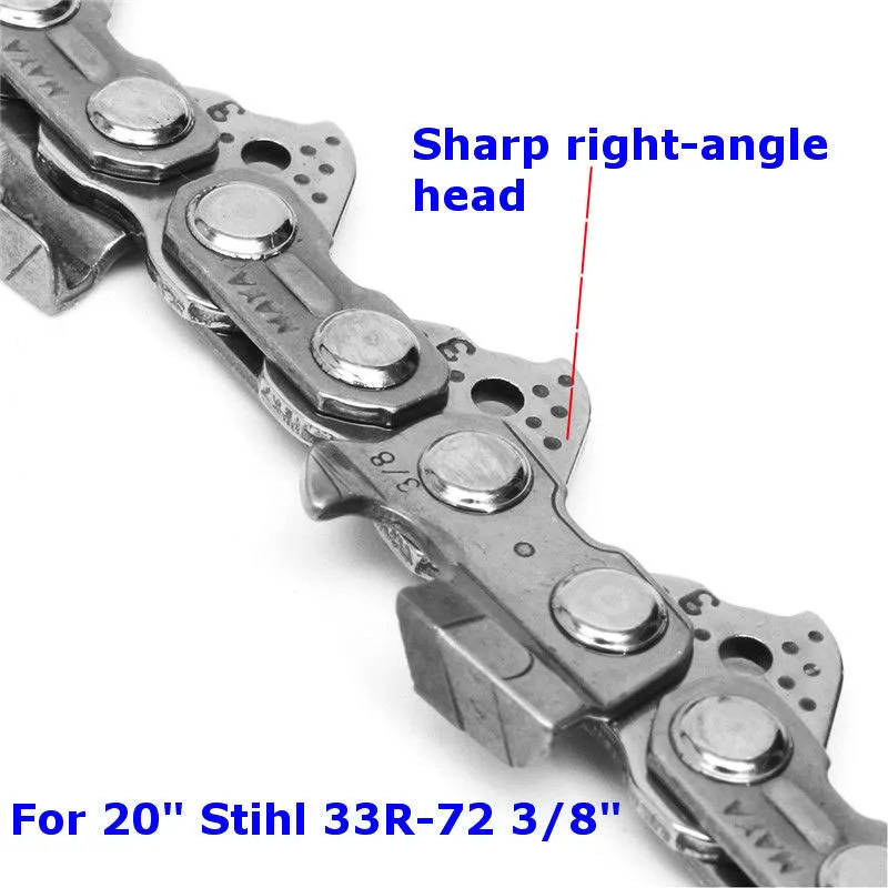 

SOLID CARBIDE Chainsaw Chain for 20\\\" Stihl 33R-72 3/8\\\"- 056 #72 Link Husqvarna