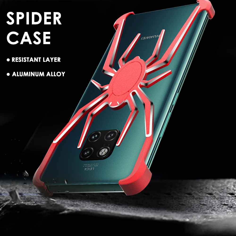 Алюминиевый чехол для телефона с изображением паука huawei mate 20 mate20pro P30 Pro vivo X27 IQOO