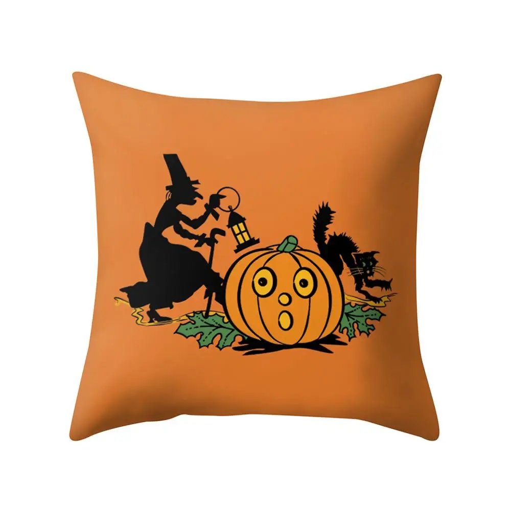 1PC постельное белье из хлопка с принтом Хэллоуин ведьмы наволочка тыквой
