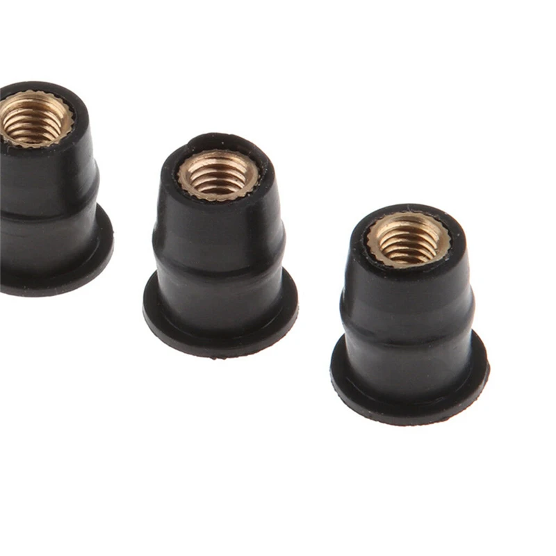 50 шт./компл. мотоциклетные M5 метрические резиновые гайки ветровое стекло