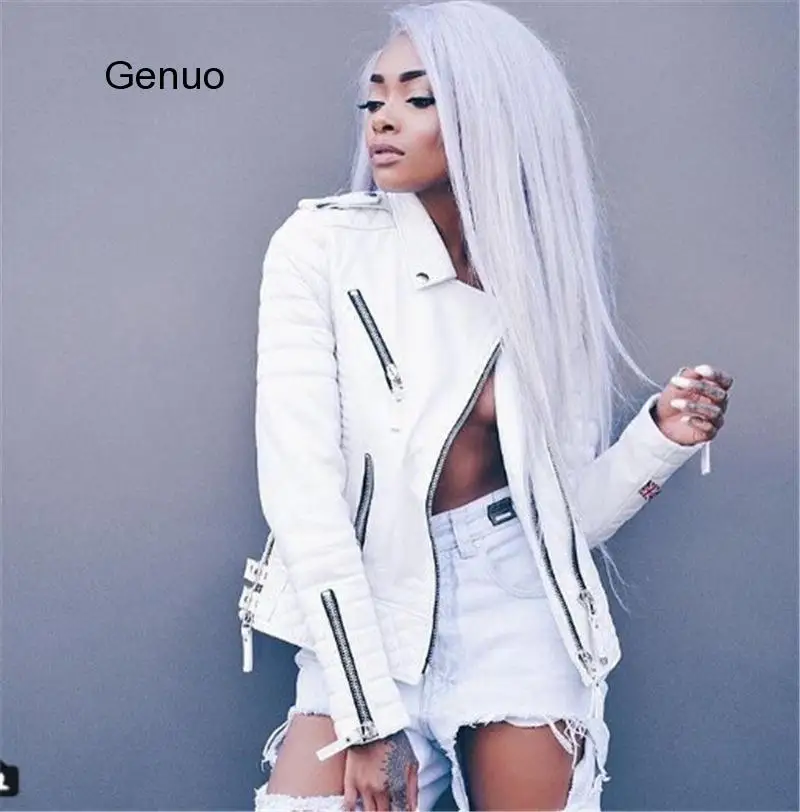 Новинка 2020 модные женские Мотоциклетные Куртки из искусственной кожи куртки с