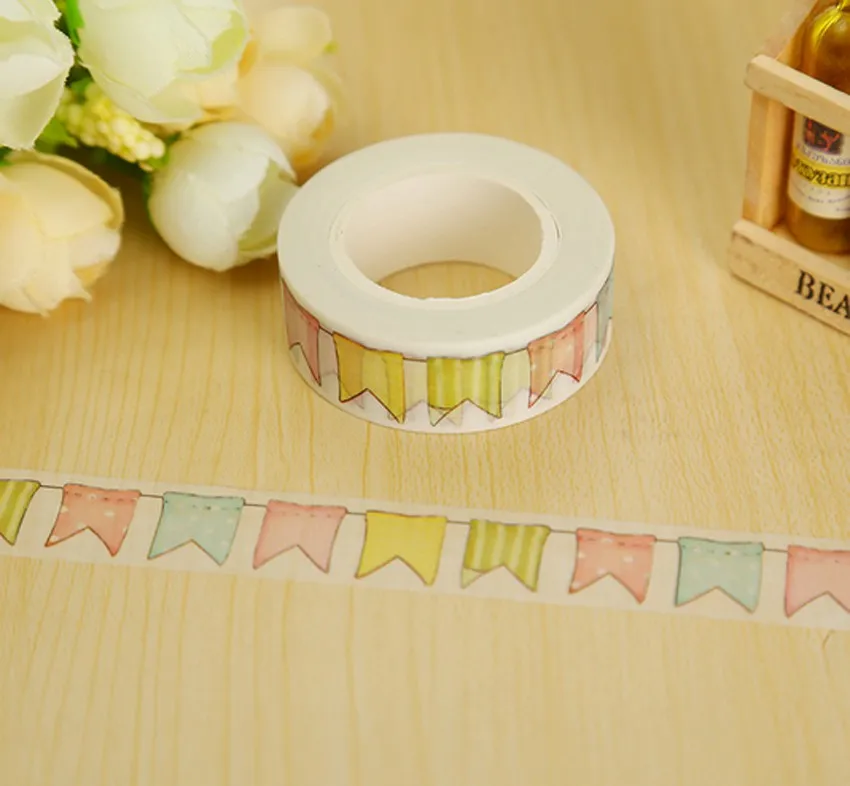 1x Colour Flag Washi Tape DIY Decoration Scrapbooking Masking adhesive For Sticker Photo Album | Дом и сад