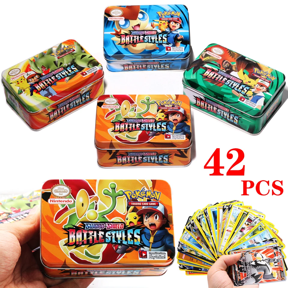 Cartas de Pokemon para ni&ntilde;os, juego de cartas brillantes GX MEGA, estilos de batalla, juguetes coleccionables de Pokemon, regalo de Navidad-5