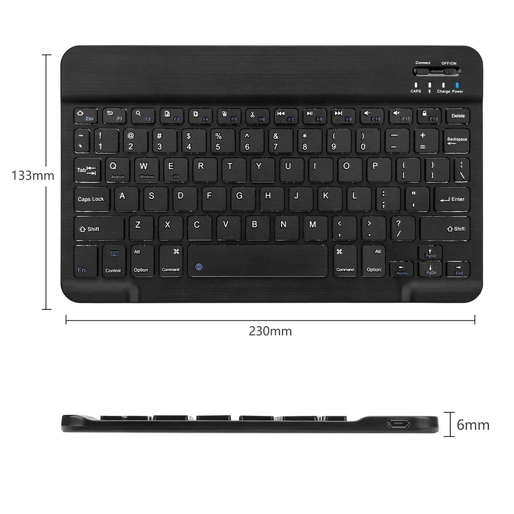 Мини-клавиатура SPASH с Bluetooth 10 дюймов беспроводная клавиатура для ipad телефона