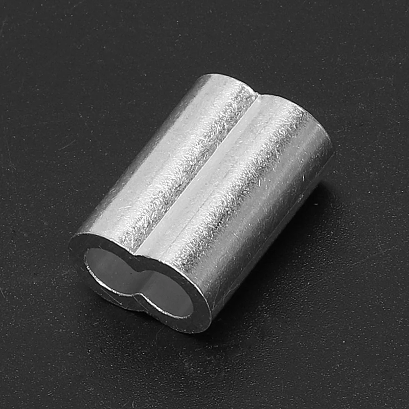 Алюминиевый рукав Swage 3/16 &quotзажим для троса Серебряный тон 20 шт|Кабельные зажимы| |