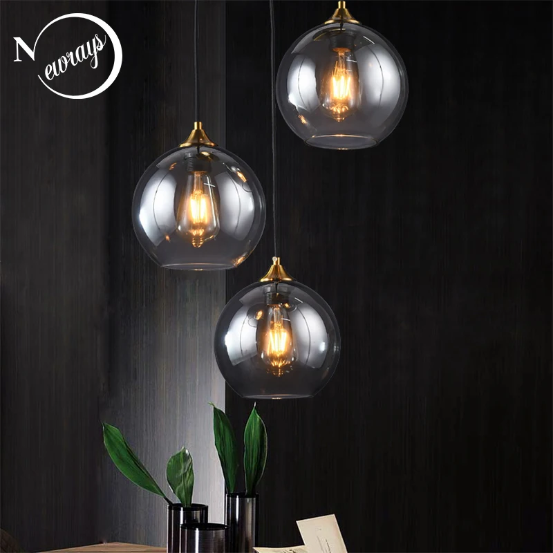 

Nordic Minimalism Pendant Lamp LED E27 220V Creativity Luxury Bedside Glass Pendant Light for Restaurant Bedroom Bar Hotel Aisle