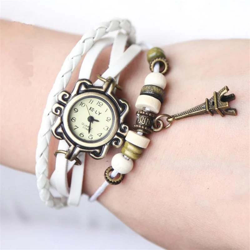 Часы женские модные 2017 высококачественные дешевые натуральная кожа Винтаж