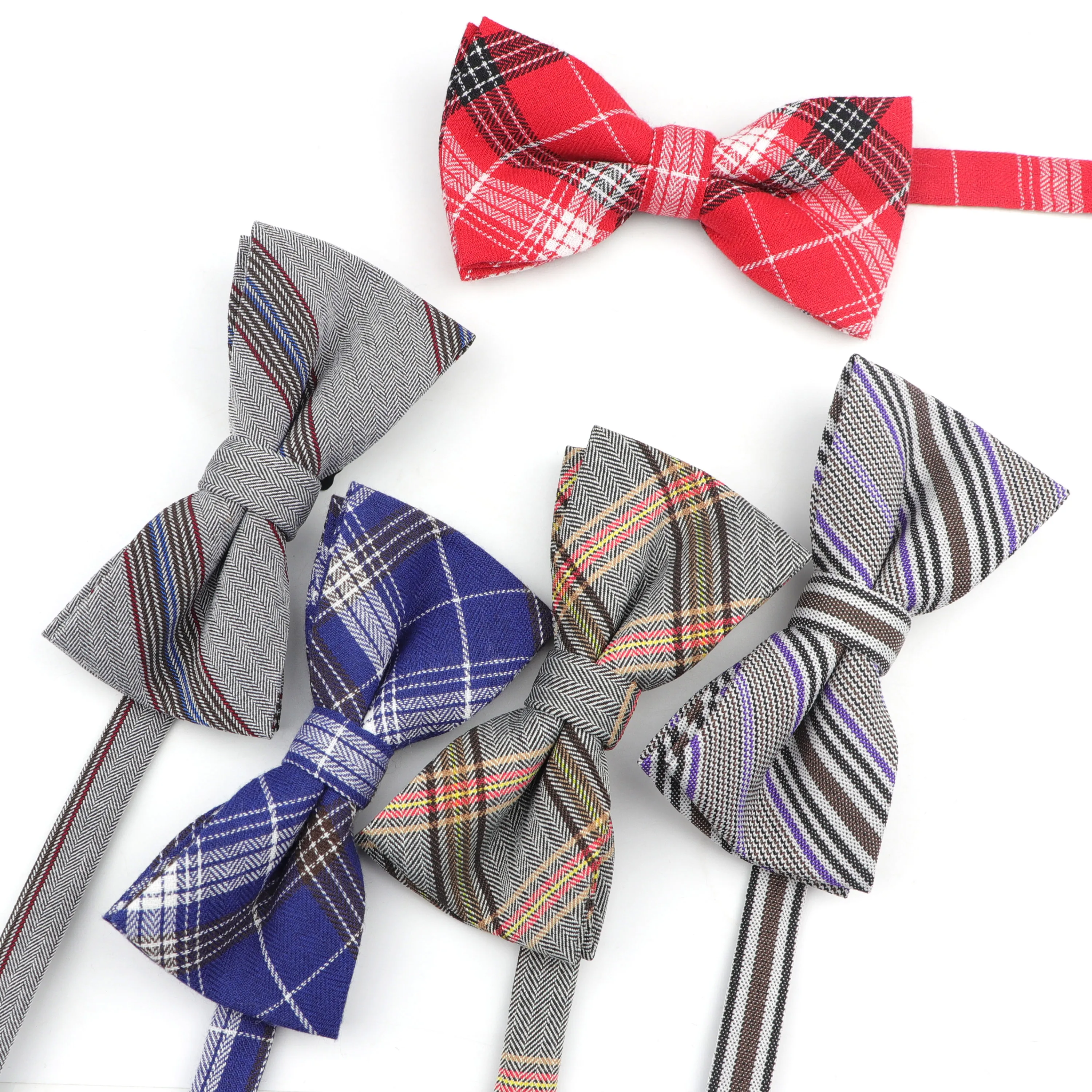 Полосатый мужской галстук бабочка из 100% хлопка для женщин женское школьное