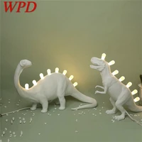 wpd table lamps led resin contemporary creative cartoon dinosaur decoration desk light for home