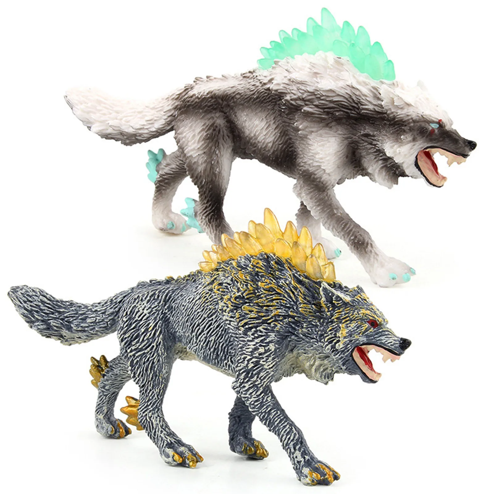 

Snow Wolf Animals Wolf Simulation Baby Toys Lifelike Werewolf Model Toy High Simulation Animal Shape Collection Decoration#4