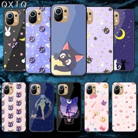 qxtq moon sailors luna tempered glass phone case cover for xiaomi mi poco f2 f3 x3 nfc a3 8 9 10 11 t pro lite ultra waterproof
